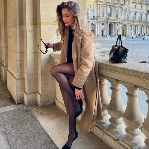 Zara Wool Blend Coat Camel Tan Size S - Picture 10 of 16